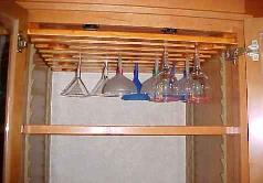 Custom Hanging Wine Glass Rack For RV
