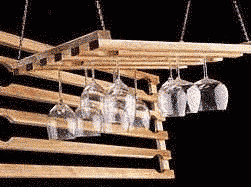 Tavern Style Hanging Wine Glass Rack