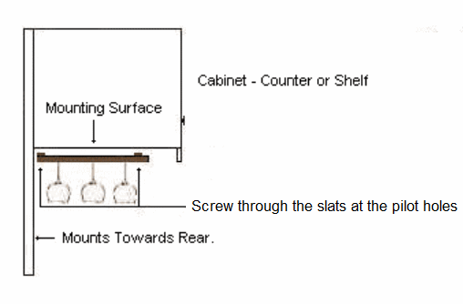 Adjustable Glass Rack Mounting Exploded View